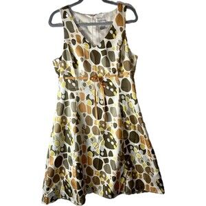 Chadwick’s Dress V-neck Sleeveless Ribbon Belt Lined Women’s Size 14
